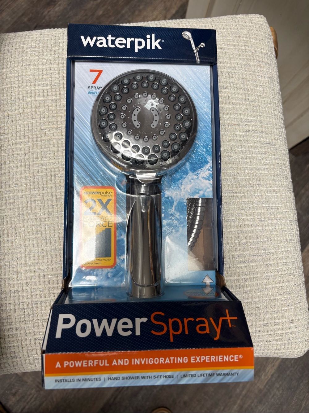 Waterpik PowerSpray+ Handheld Shower Head in Chrome